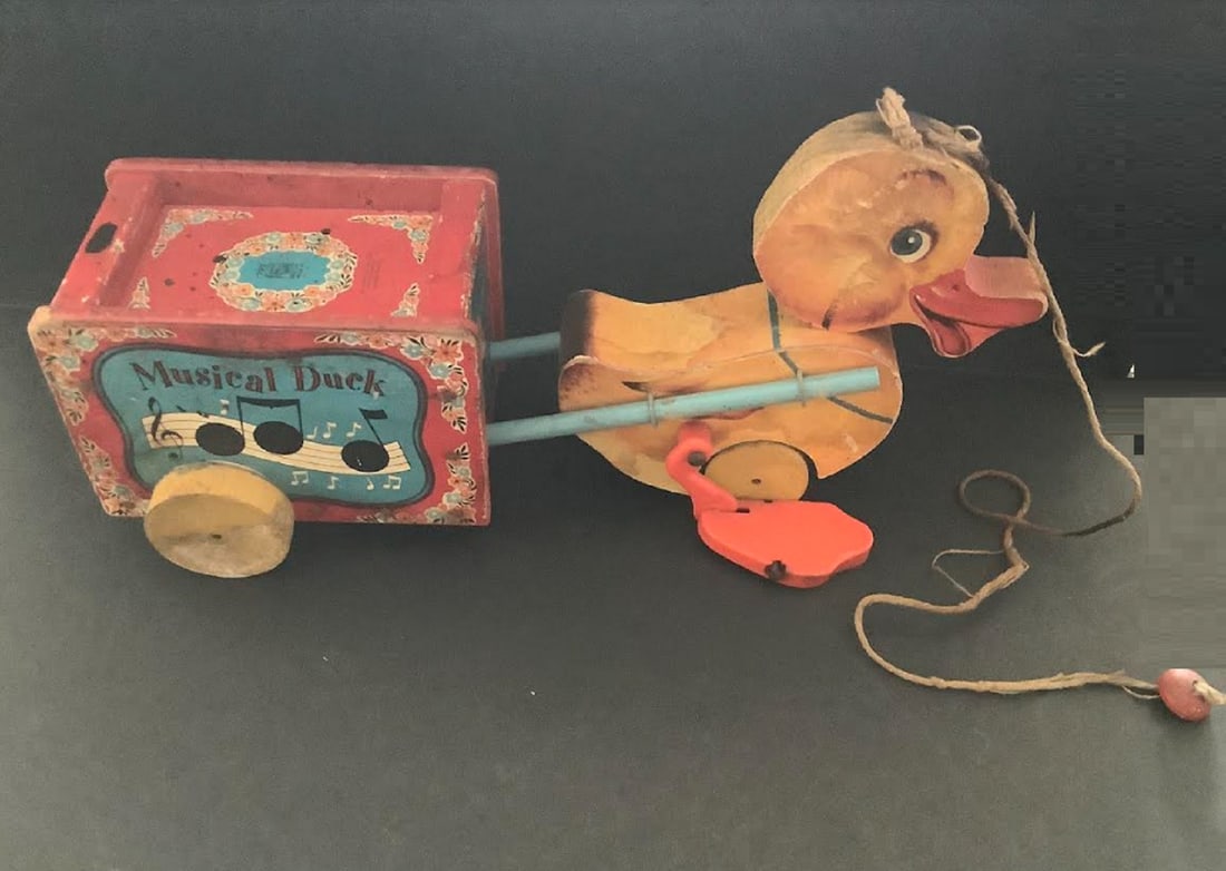 Fisher Price music duck Pattern 795 Wood Pull Toy (1 of 5)