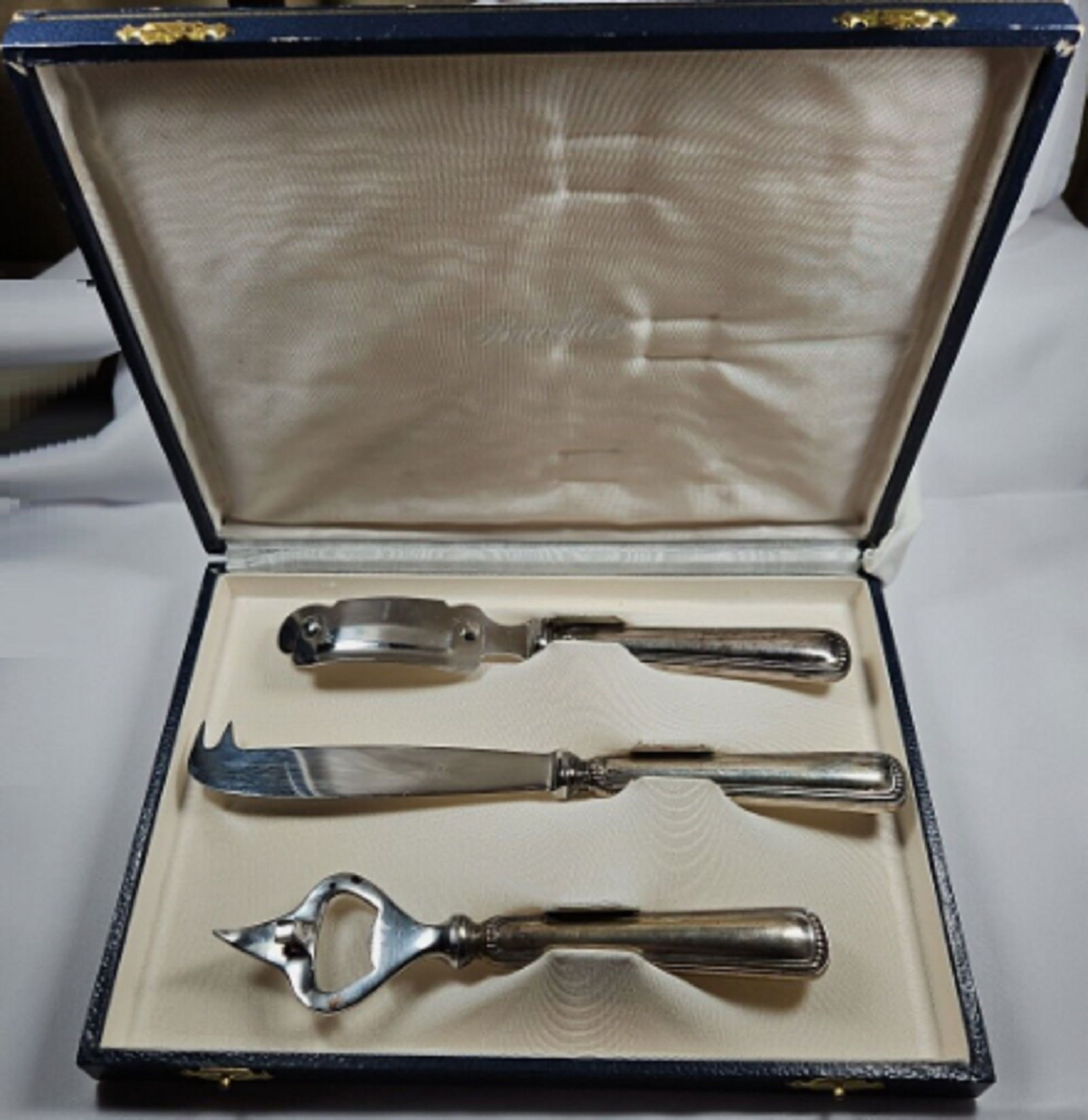 Buccellati Sterling Silver 3 Piece Bar Set - Bottle Opener, Peeler, Knife (1 of 6)