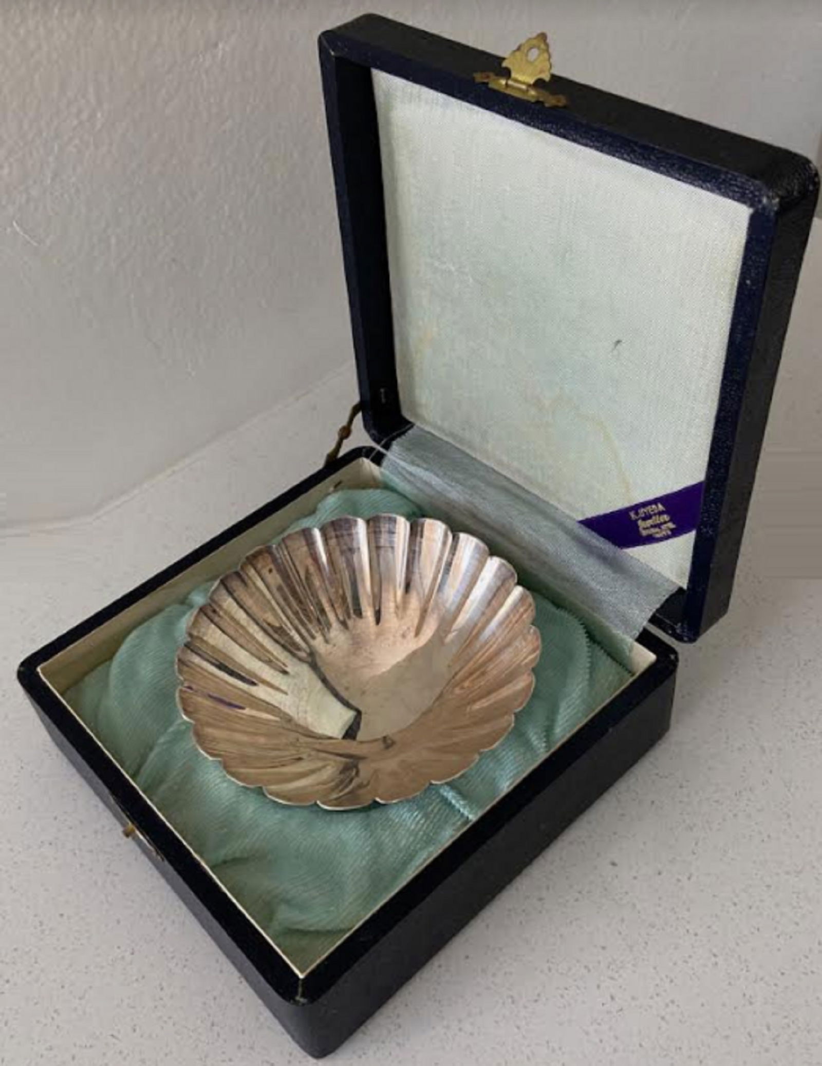Sterling Silver K.UYEDA Japanese 950 Scallop Edge Footed Bowl With Box (1 of 5)