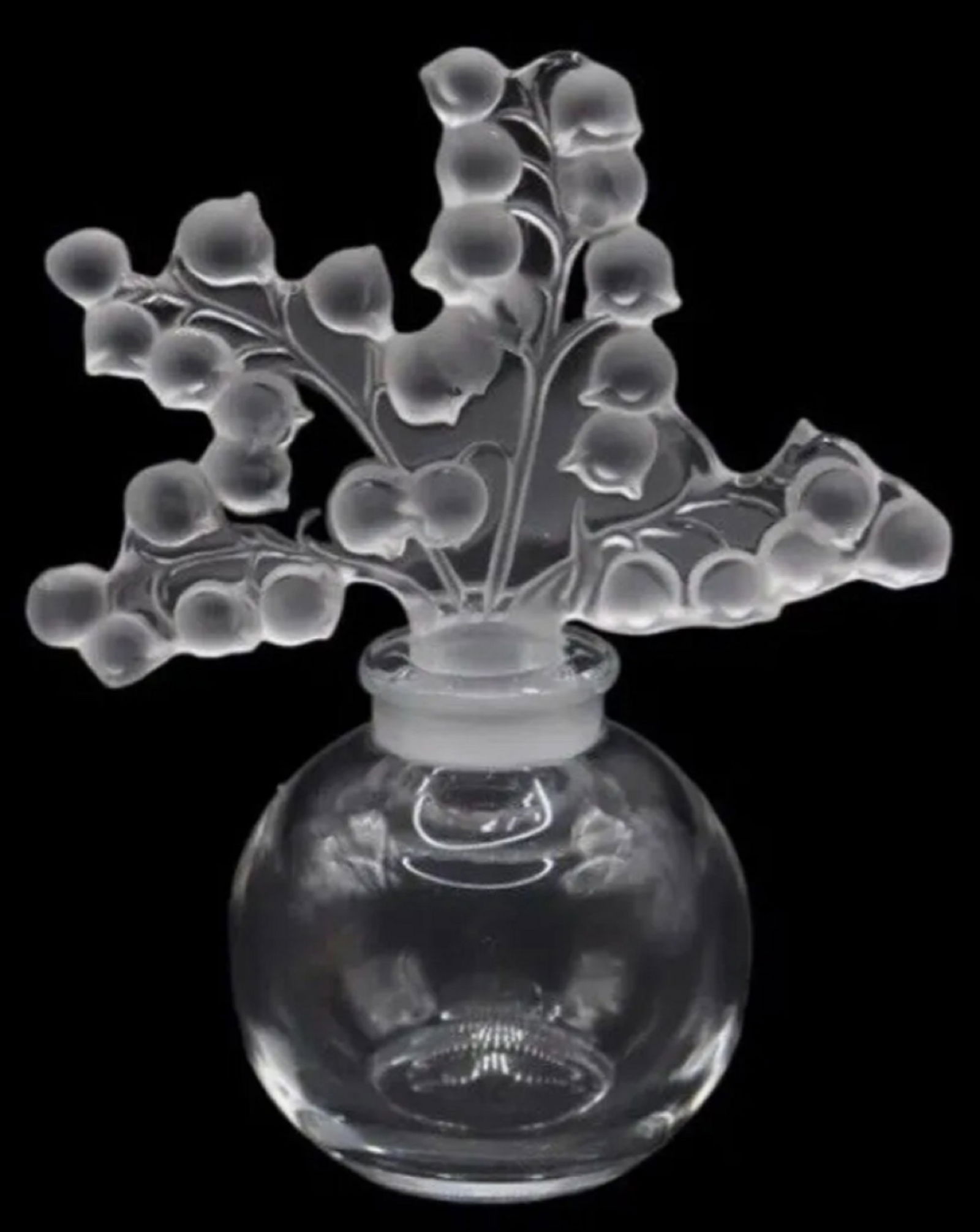 Lalique Signed Perfume Bottle Lilly Of The Valley (1 of 4)
