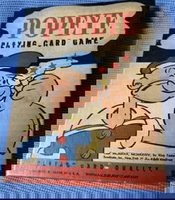 Popeye Vintage 1934 Playing Card Game Whitman 35 Cards With Original Box