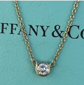 Tiffany & Co 18K Gold Elsa Diamond by the Yard Necklace