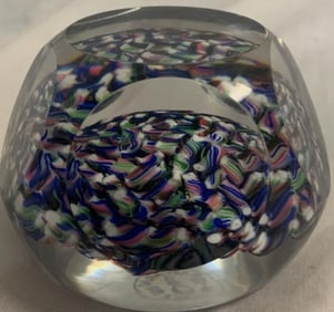 Baccarat Signed  Paperweight In Excellent Condition. Original etched logo on Bottom Made In France