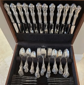 Frank Smith Federal Cotillion Sterling Silver Dinner Size  Flatware Set 95 Pc