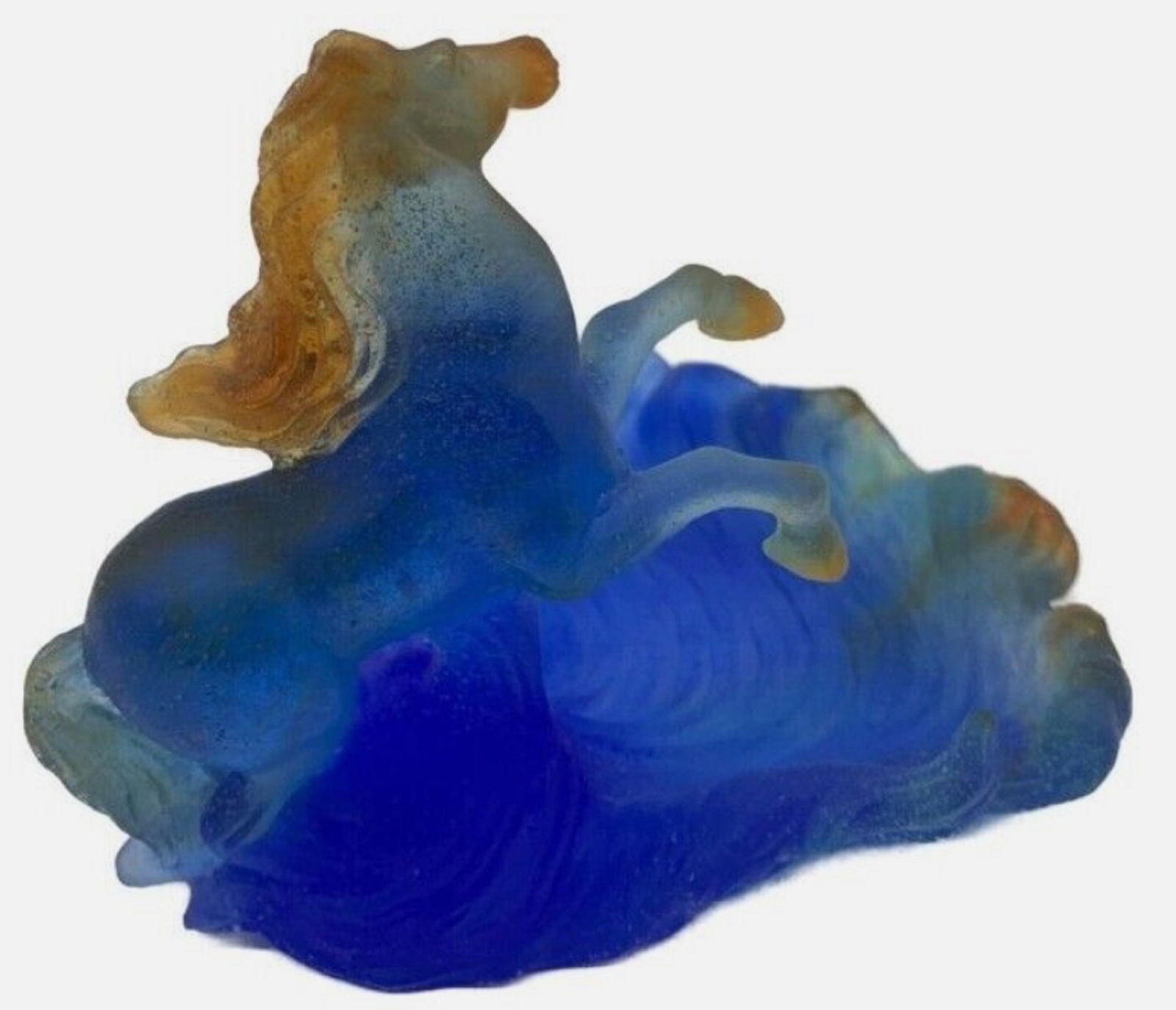 DAUME PATE DE VERRE SIGNED CHEVEL HORSE TRAY FIGURINE MADE IN FRANCE (1 of 6)