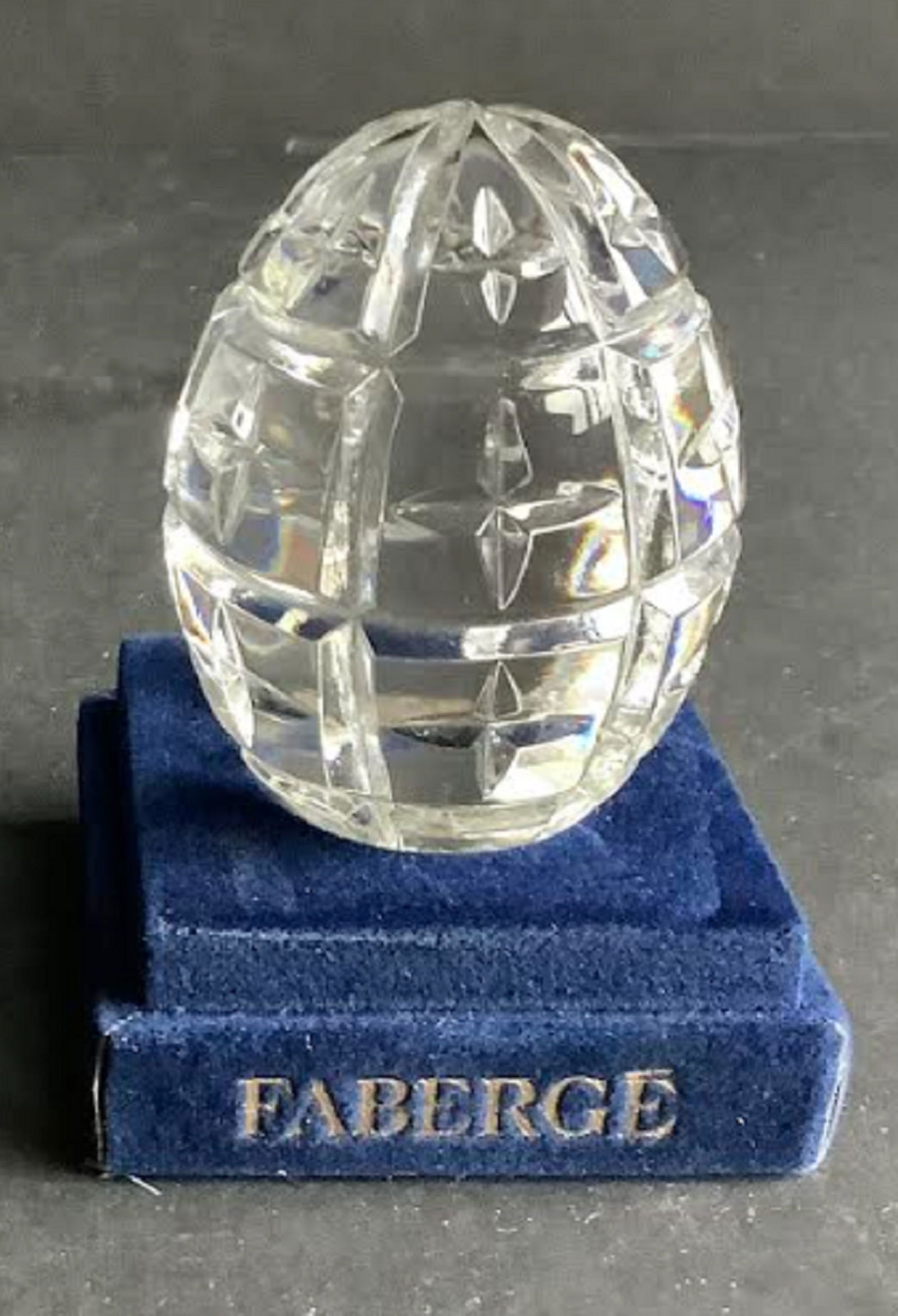 Faberge Crystal Egg Paperweight With Box (1 of 6)