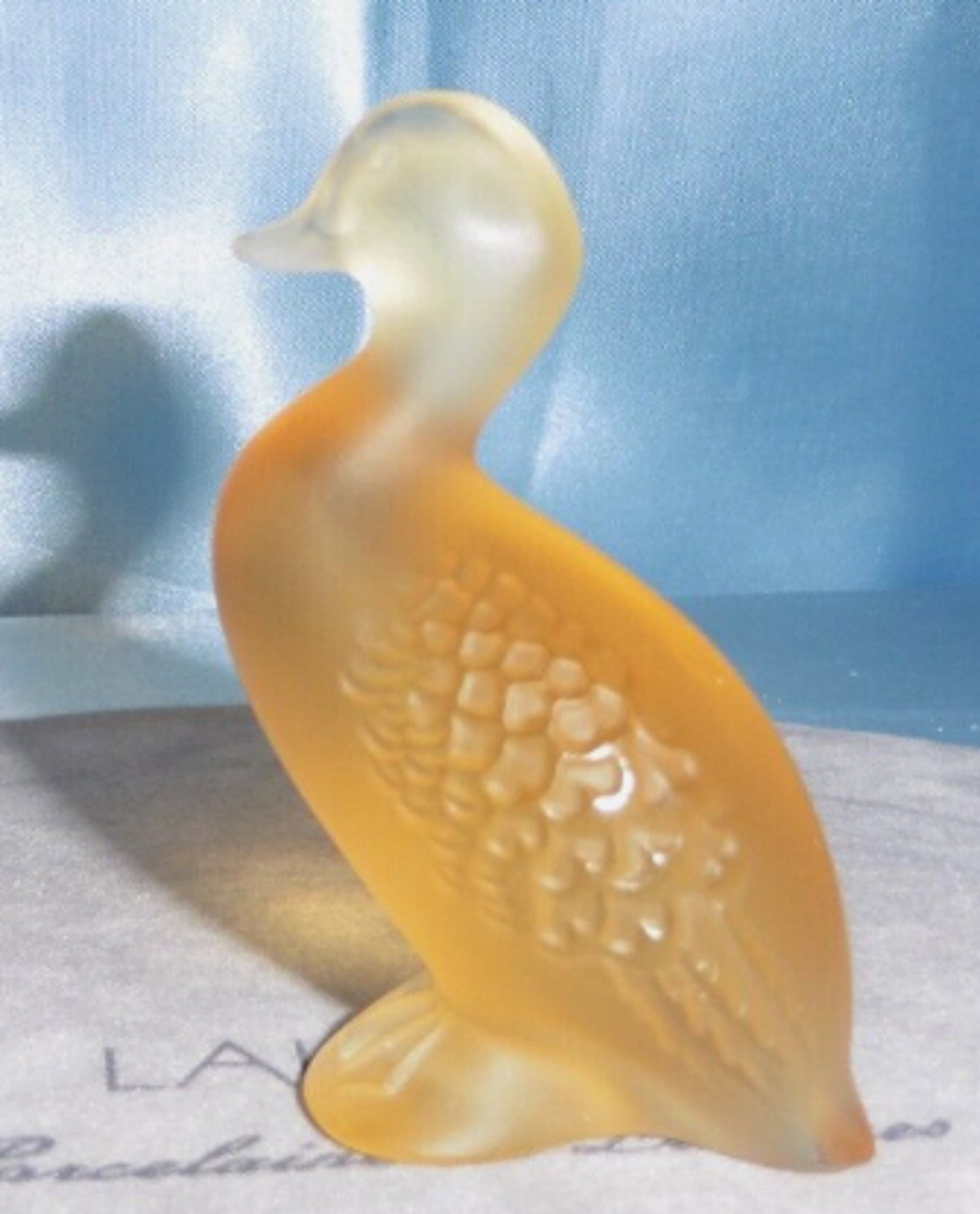 Lalique Sgned Crystal Canard Joyeux Frosted Happy Duck Made in France: Lalique Sgned Crystal Canard Joyeux Frosted Happy Duck Made in France. Approximately 2.76 inchesExcellent condition – No cracks or chips