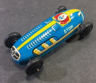 TIN LITHO FRICTION ATOM JET CAR 7 MADE IN JAPAN