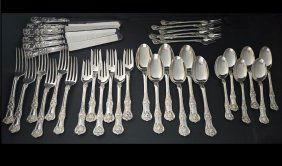 Tiffany & Co Sterling Silver English King Service For 6 With Case