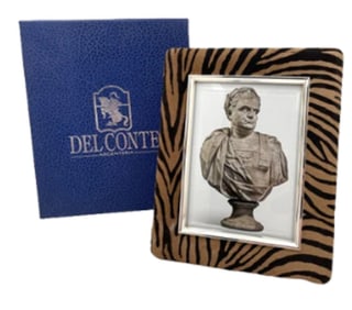 Del Conte Sterling Silver & Zebra Frame New in Box