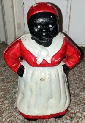 Black Americana Cast Iron Bank Aunt Jemima Figurine
