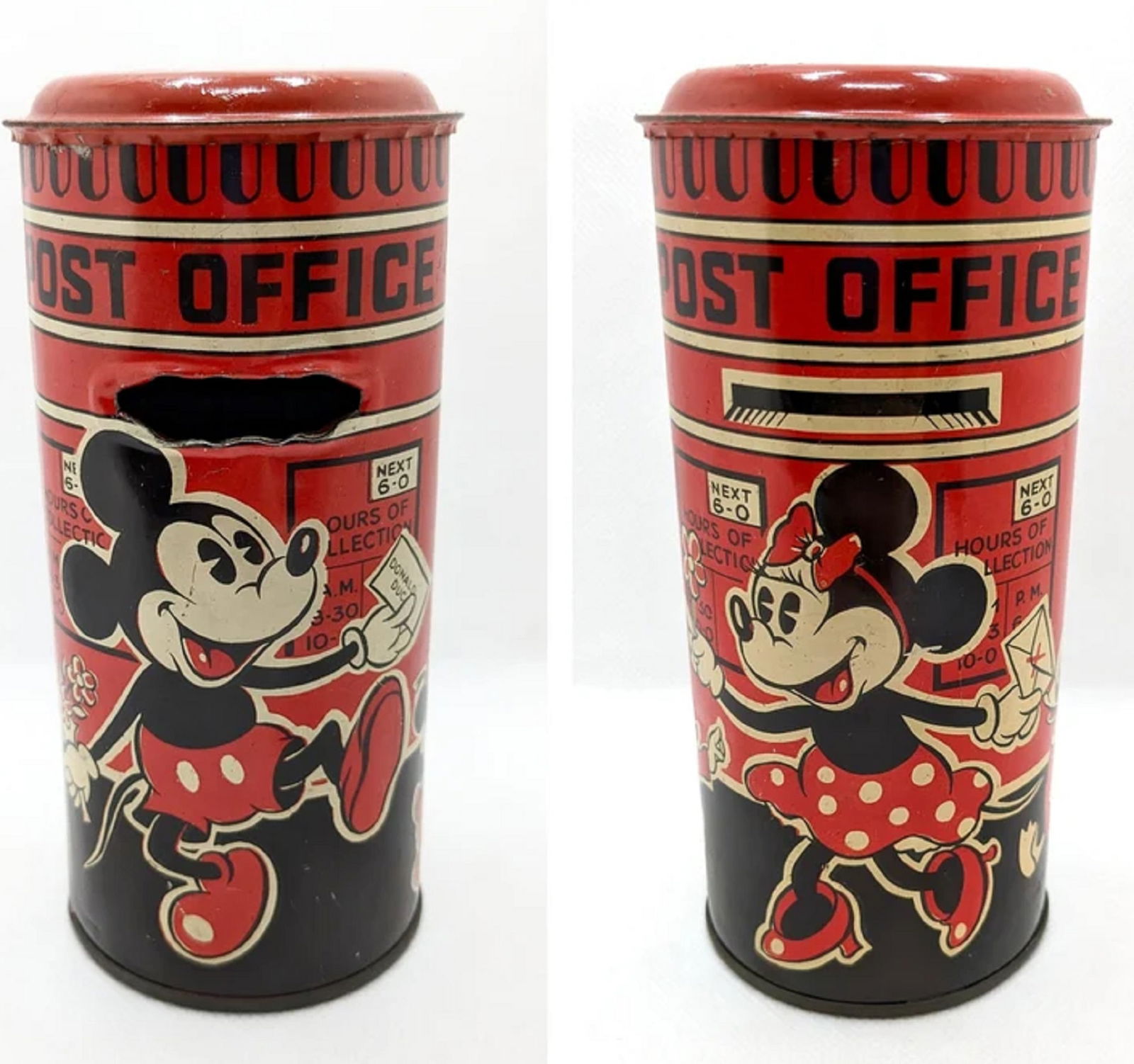 Disney Mickey Minnie Tin Litho Bank Made in England (1 of 7)