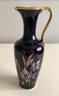 Royal Porzellan Echt Cobalt Bavaria Vase: Royal Porzellan Echt Cobalt Bavaria Vase Measures approx 2.5 Inches wide6 3/4 Inches tall