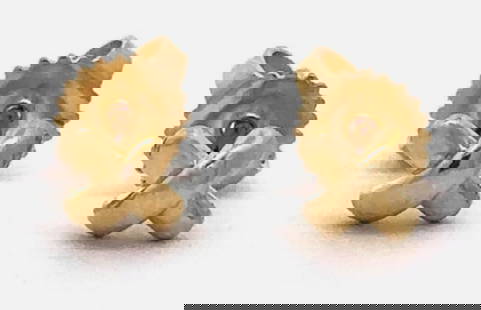 TIFFANY & CO 18K YELLOW GOLD STUDS EARRINGS: TIFFANY & CO 18K YELLOW GOLD STUDS EARRINGS. 5.5mm1.4 Grams 18kt Yellow Gold