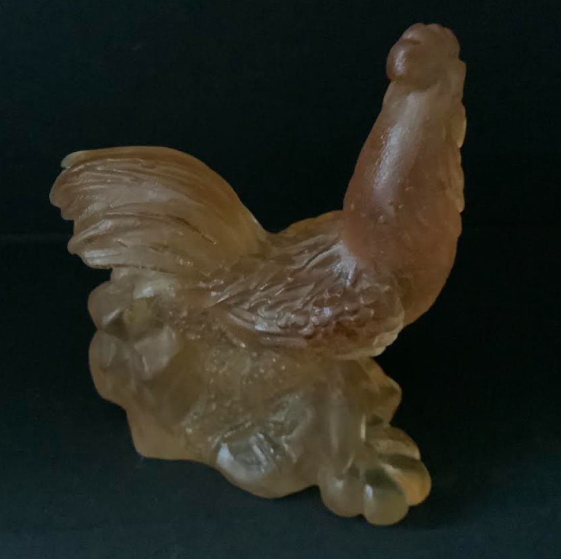 Daum Signed Amber Rooster Made In France: Daum Signed Amber Rooster Made In France Size Height: Approximately 9.5cm
