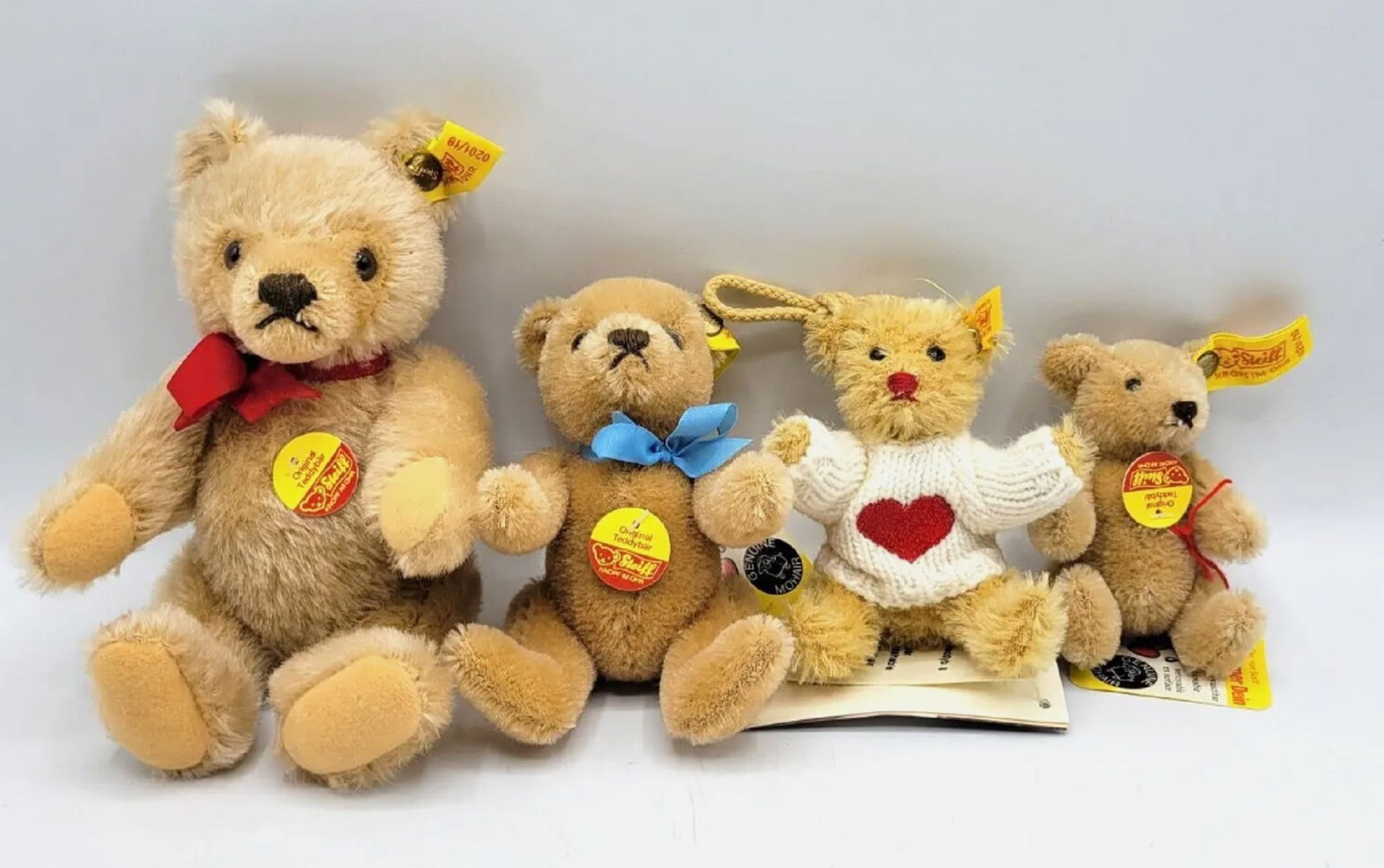 STEIFF Mohair Stuffed Bears with Tags Made in Germany (1 of 6)