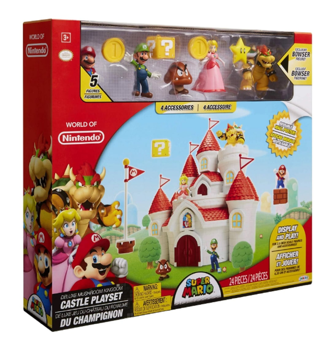 Nintendo Super Mario Deluxe Mushroom Kingdom Castle Playset with Characters (1 of 3)