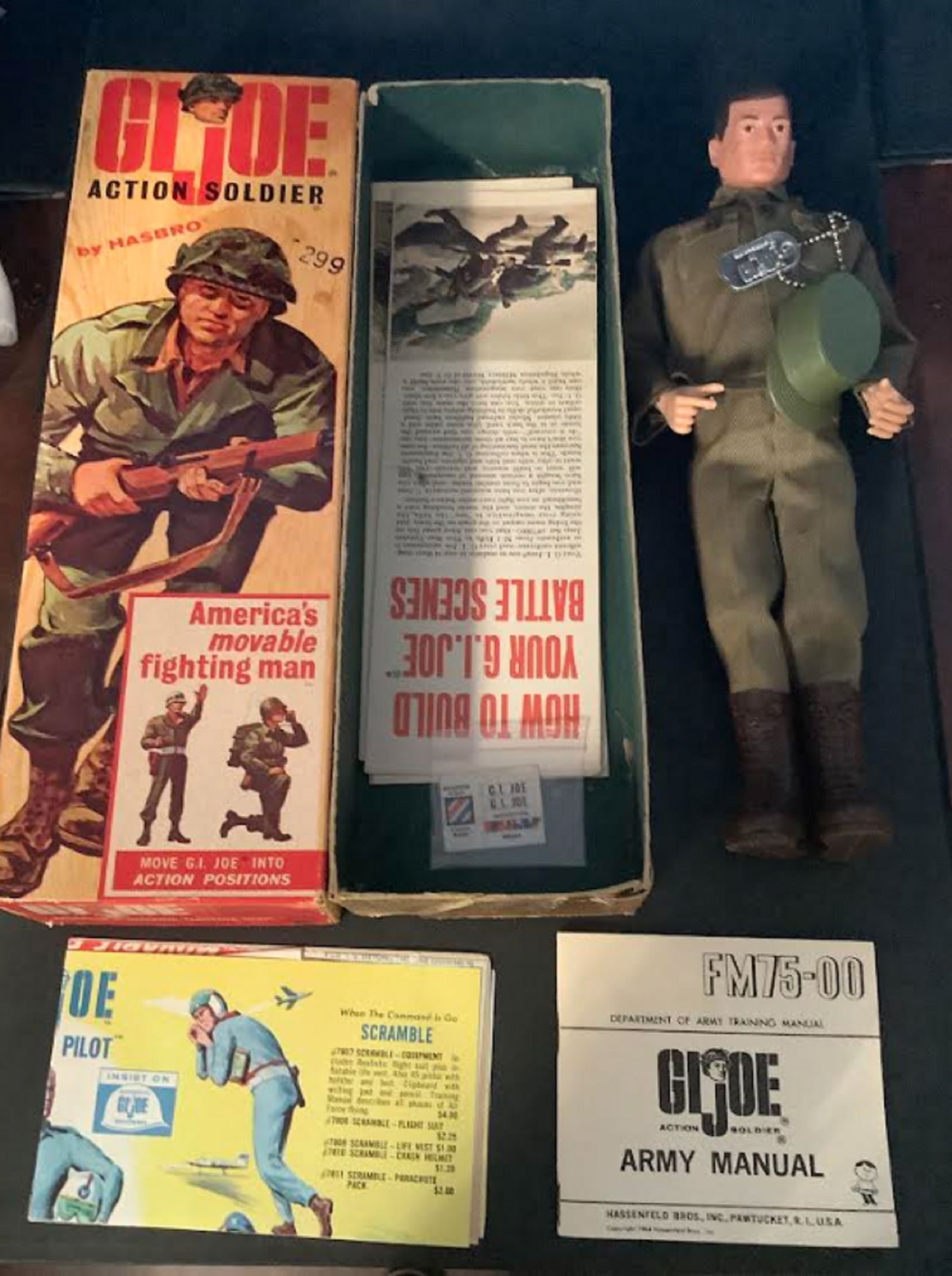 Vintage G.i. Joe Black Action Soldier In Original Box.