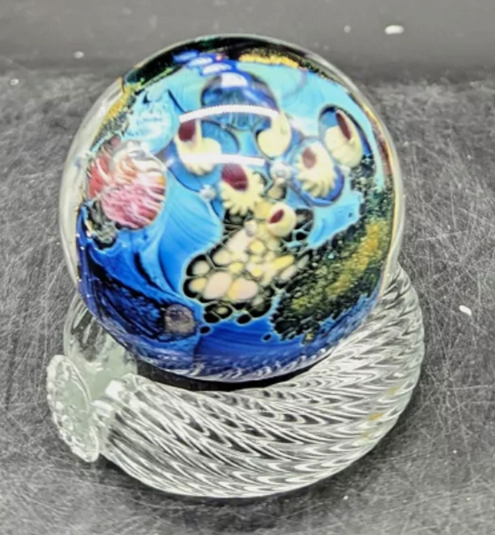 Josh Simpson Signed Inhabited Planet Marble Paperweigh (1 of 5)