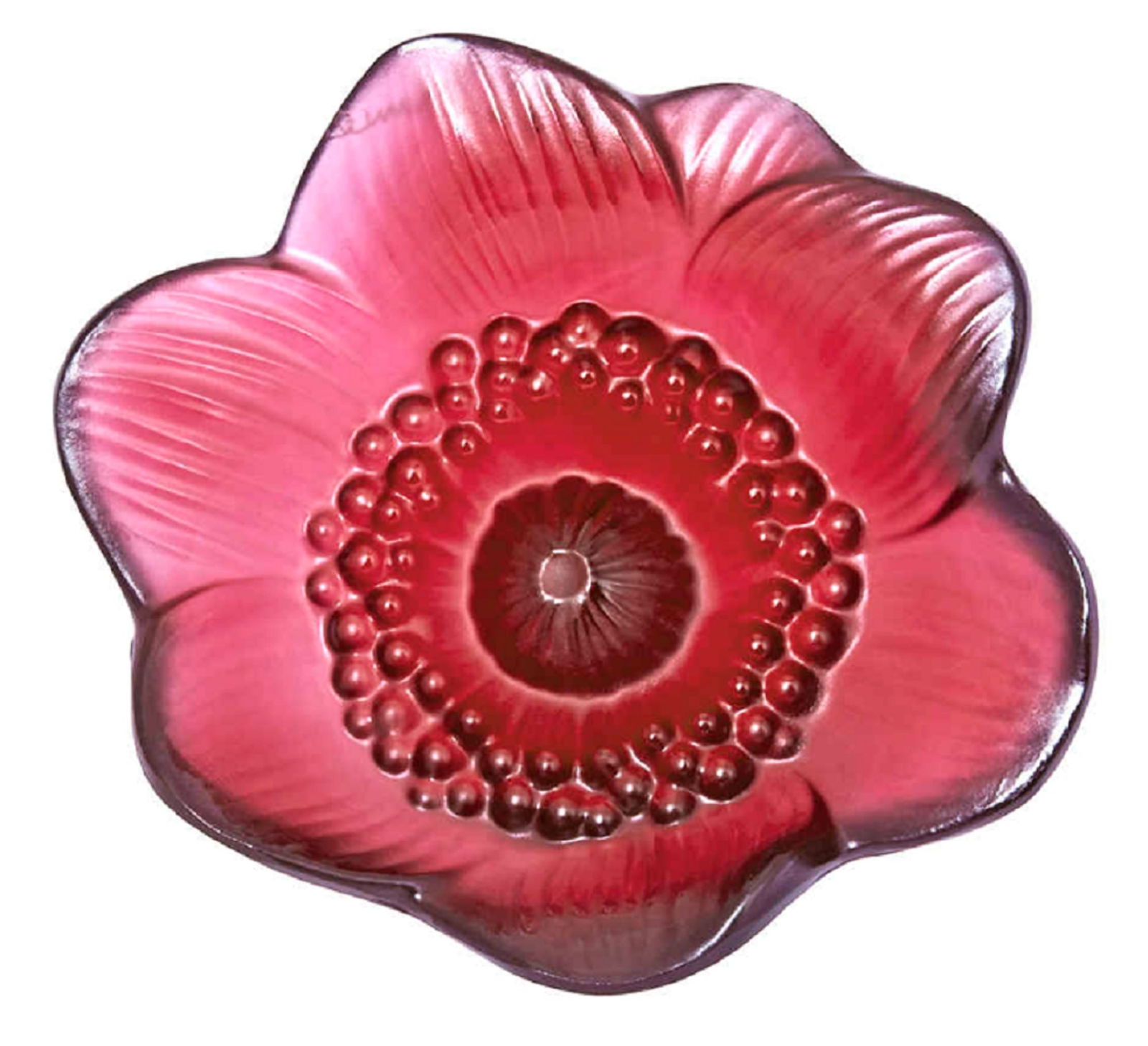 Lalique signed red flower (1 of 5)