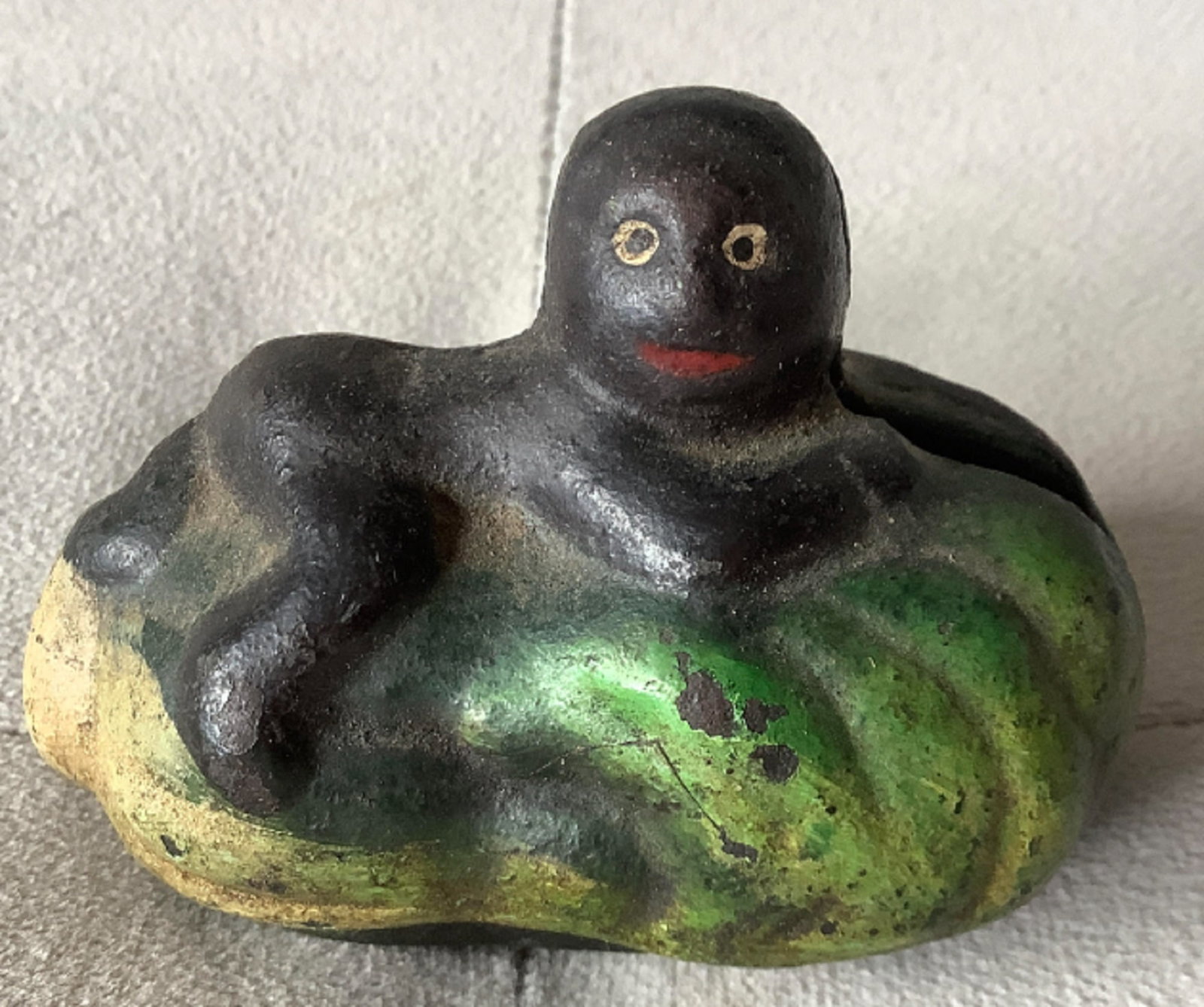 Black Americana Era Baby Cast Iron Bank (1 of 6)