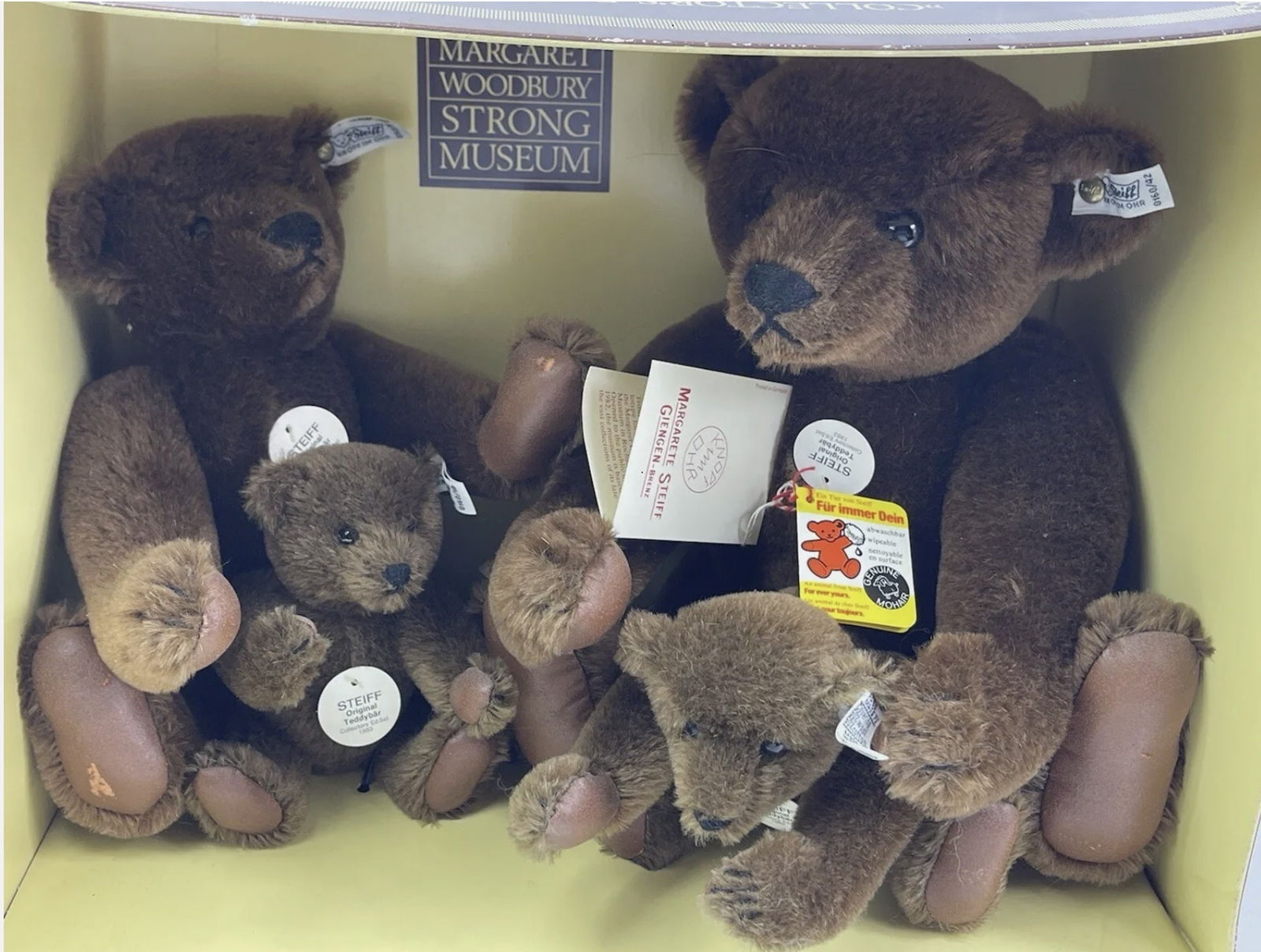 Steiff Woodbury Strong Museaum  Brown Teddy Bear Set With Box (1 of 9)