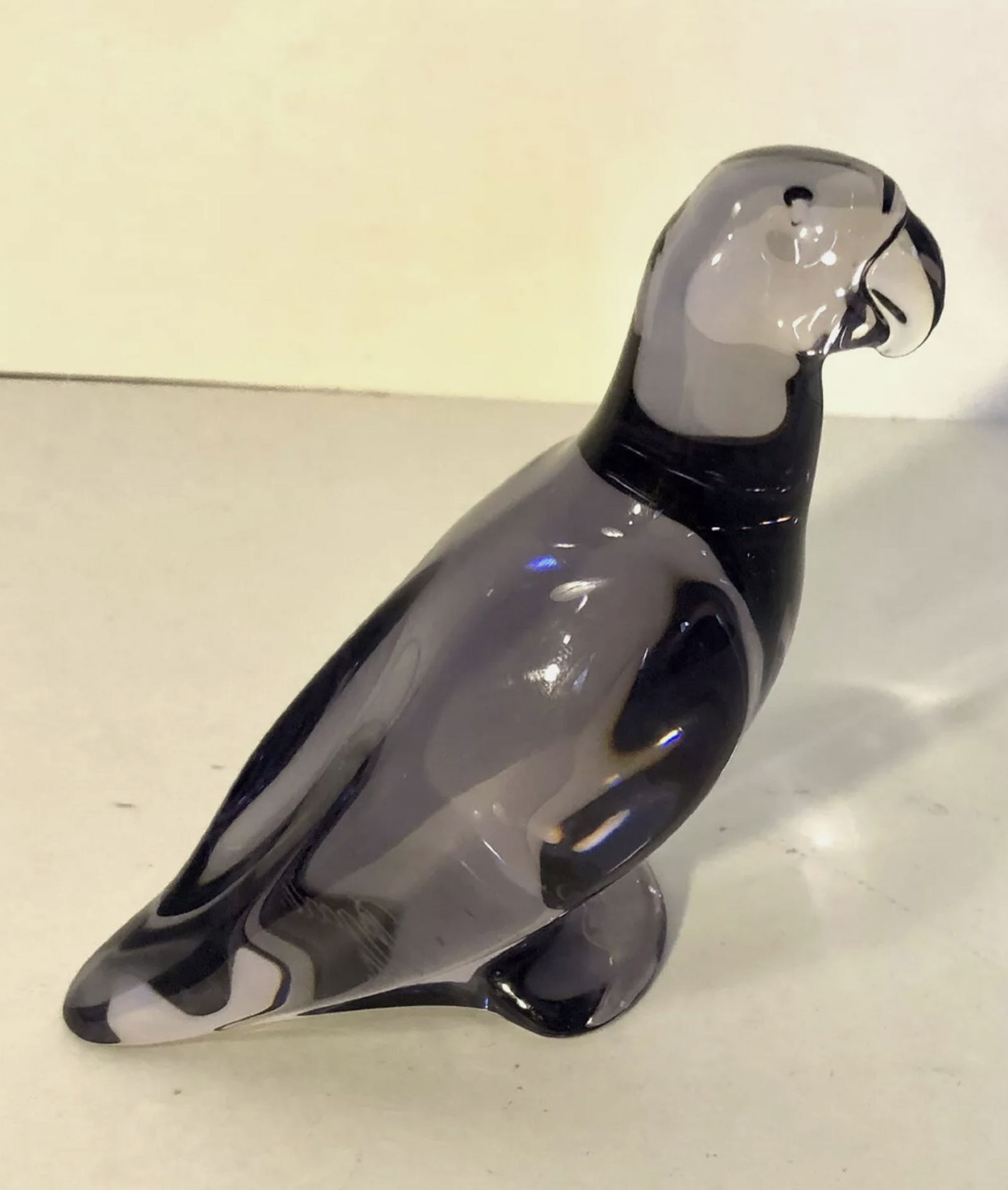 Baccarat Signed Amethyst color Parrot Figurine Paperweight (1 of 4)