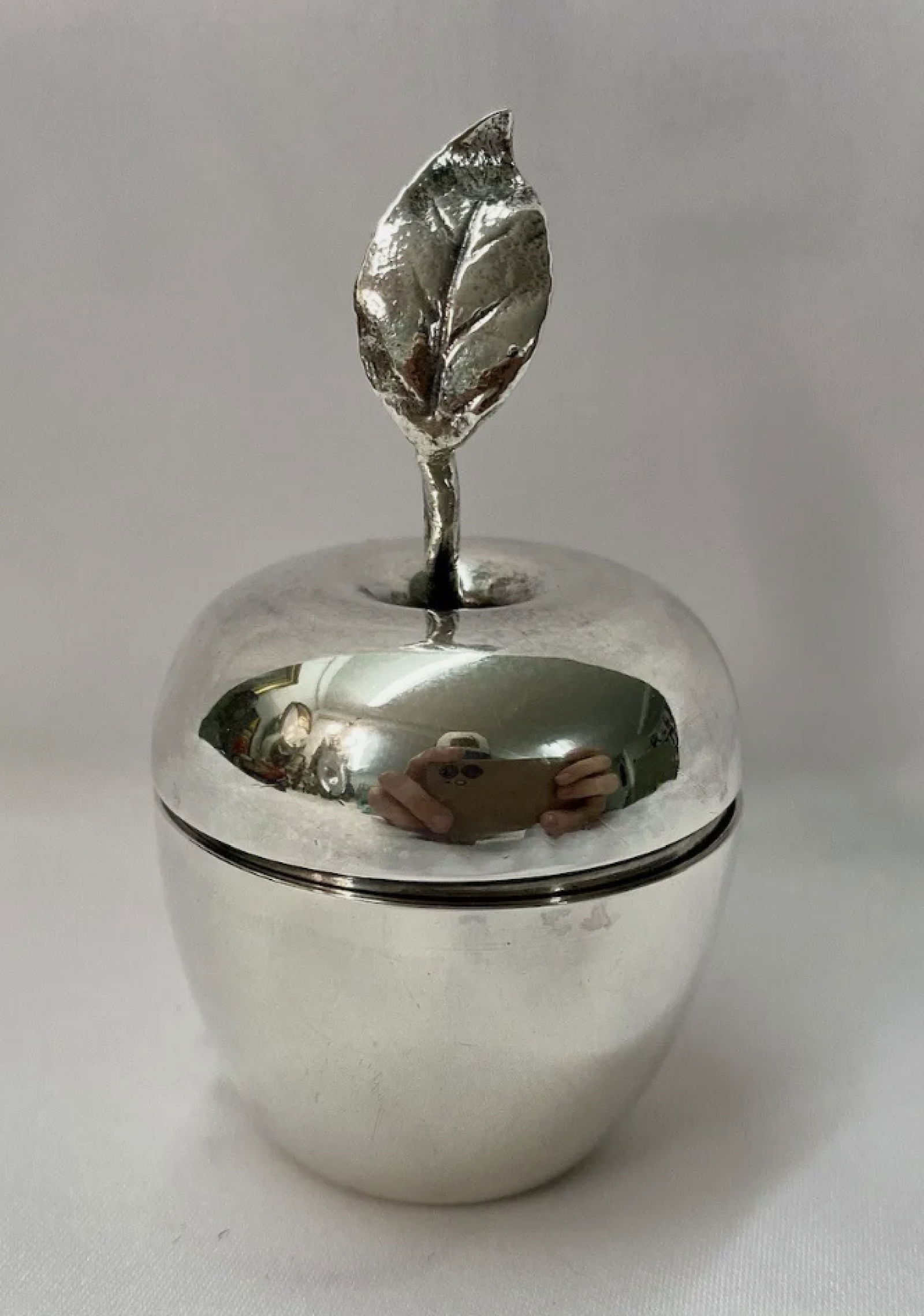 TIFFANY & CO Sterling Silver Apple Trinket Pill Box (1 of 6)