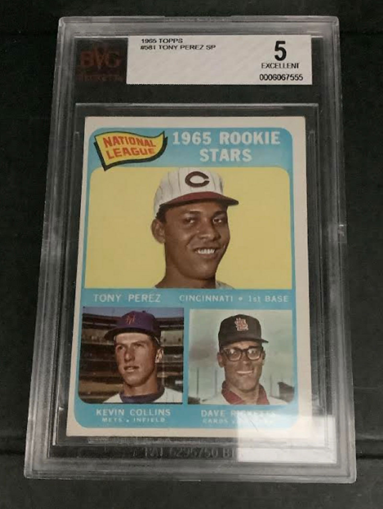 1965 Topps #581 N.L. Rookie Stars w/ Tony Perez Reds RC HOF BVG 5 EX (1 of 2)