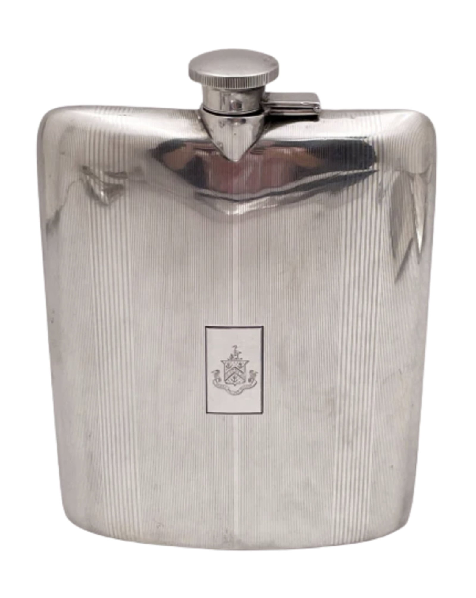 Black, Starr & Frost Sterling Silver Early 20th Century Art Deco Flask: Black, Starr & Frost Sterling Silver Early 20th Century Art Deco Flask. Black, Starr & Frost sterling silver flask from the early 20th century and in Art Deco style with an elegant, geometric design.