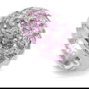 Tiffany & Co. 18K White Gold Pink Tourmaline & Diamond Dome Ring stamped 750
