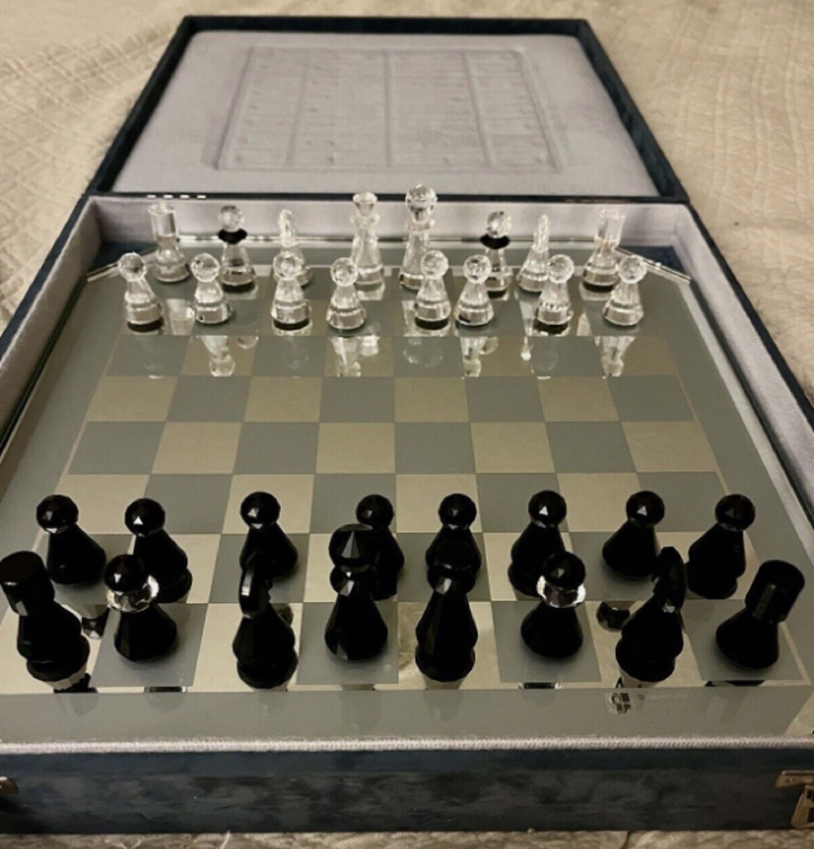 Swarovski Signed Chess SET Game With Original Box (1 of 6)
