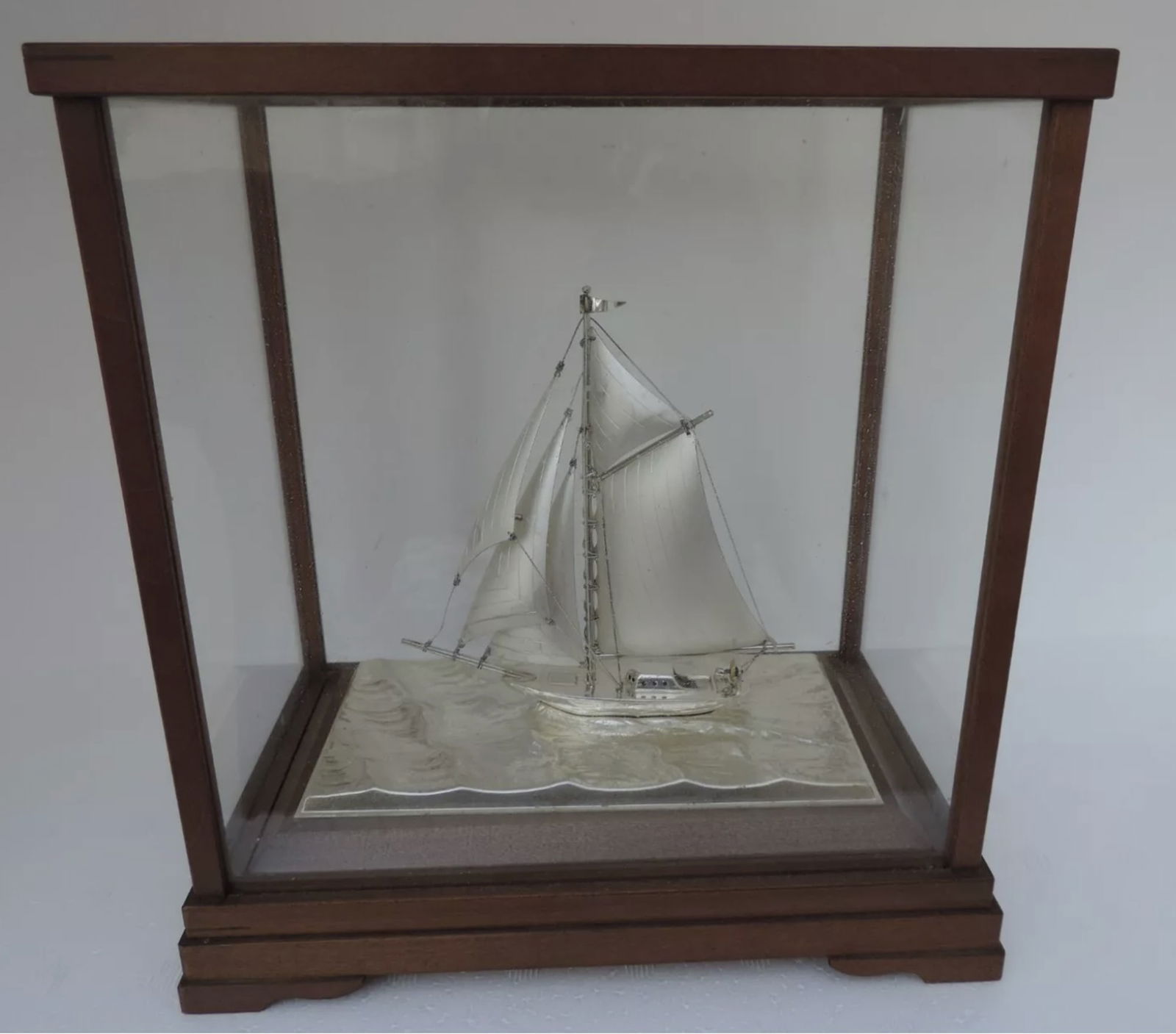 Sterling Silver 985 Japanese Yacht Sailboat Takehiko Made In Japan