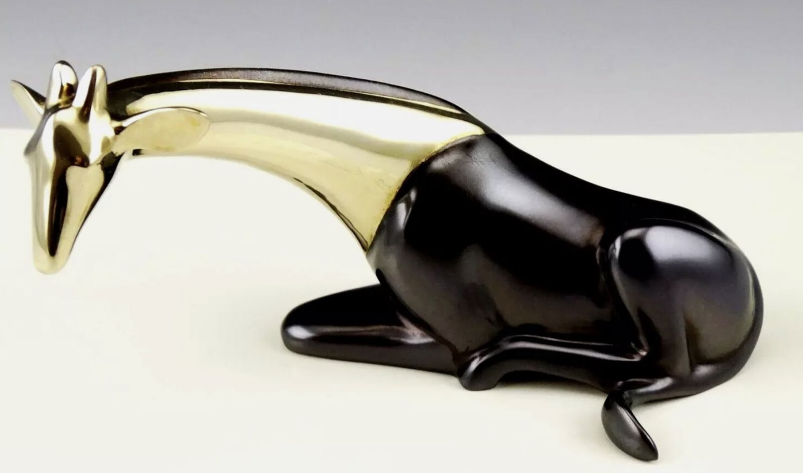 Loet Vanderveen BRONZE w/ PATINA SCULPTURE CLASSIC GIRAFFE  Limited Edition 489/2500 AFRICAN (1 of 6)