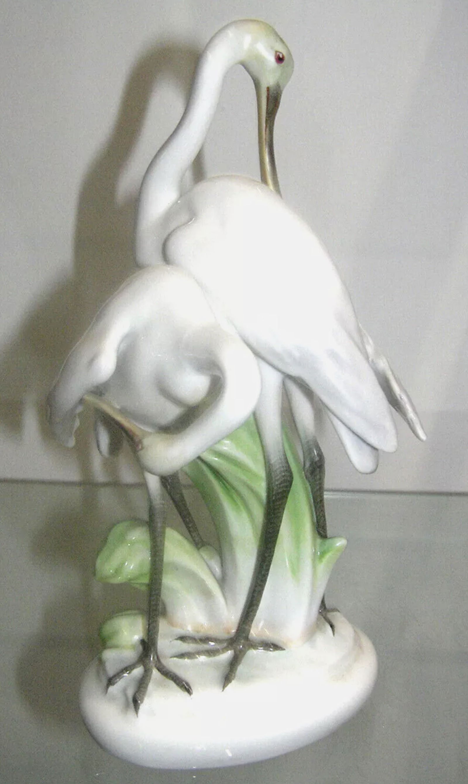 Herend Signed Hand Painted  Crane Bird Figurine Made in Hungary (1 of 6)