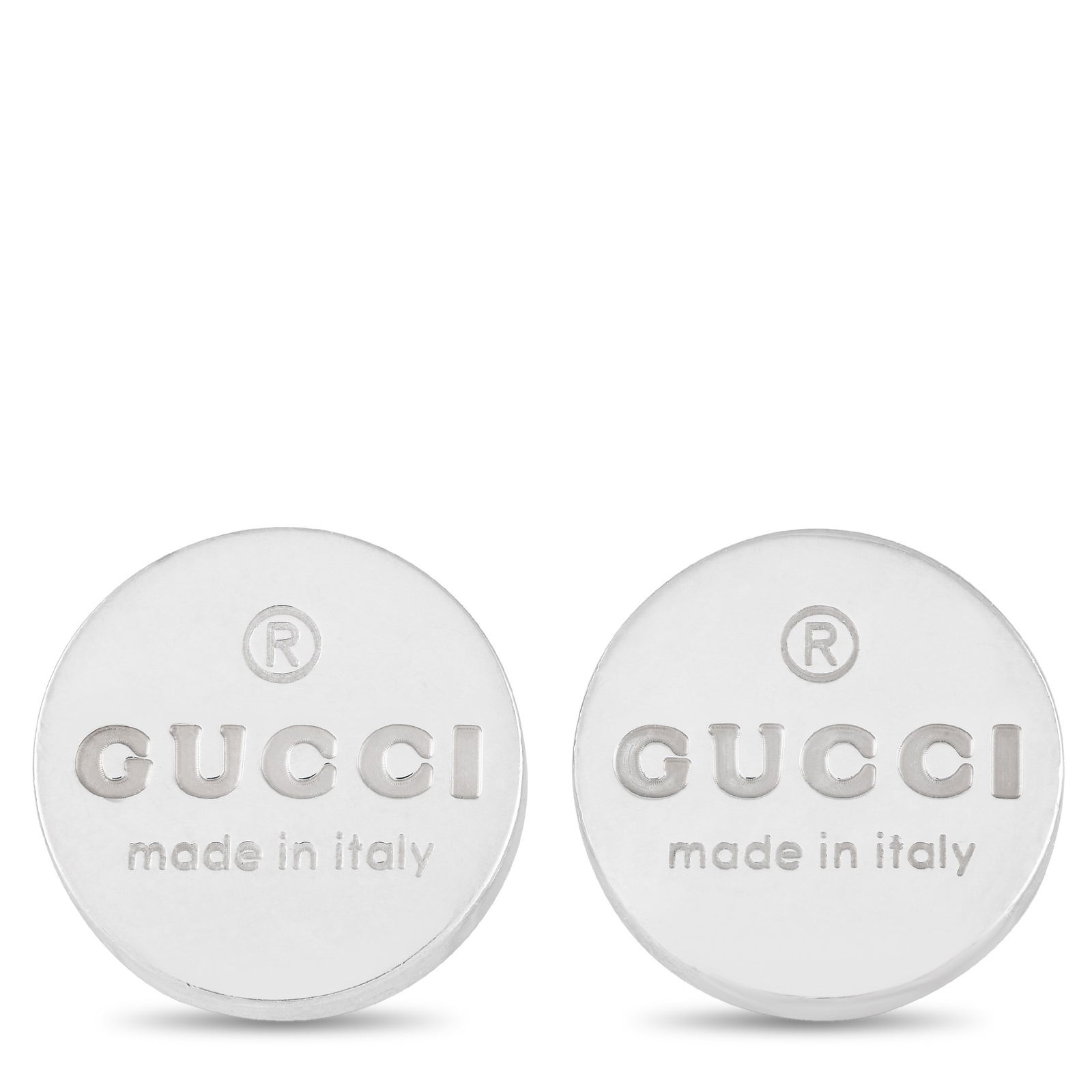 Gucci Silver Trademark Stud Earrings GU01-071924 (1 of 3)