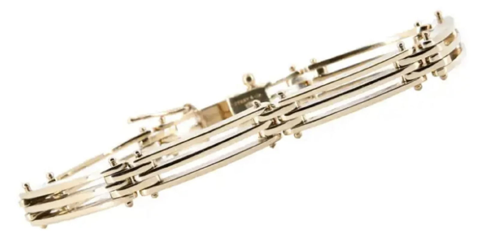 Tiffany & Co 14K Yellow Gold Art Deco Link Bracelet 1940's (1 of 6)