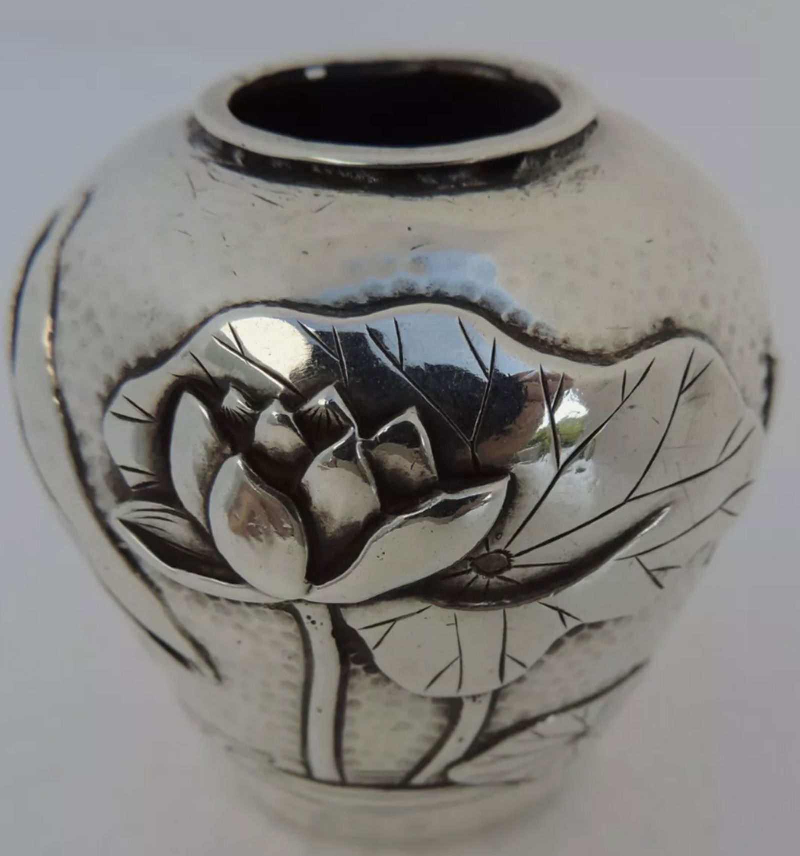 Meiji Arthur & Bond Sterling Silver Japanese Toothpick Holder Vase Rare (1 of 8)