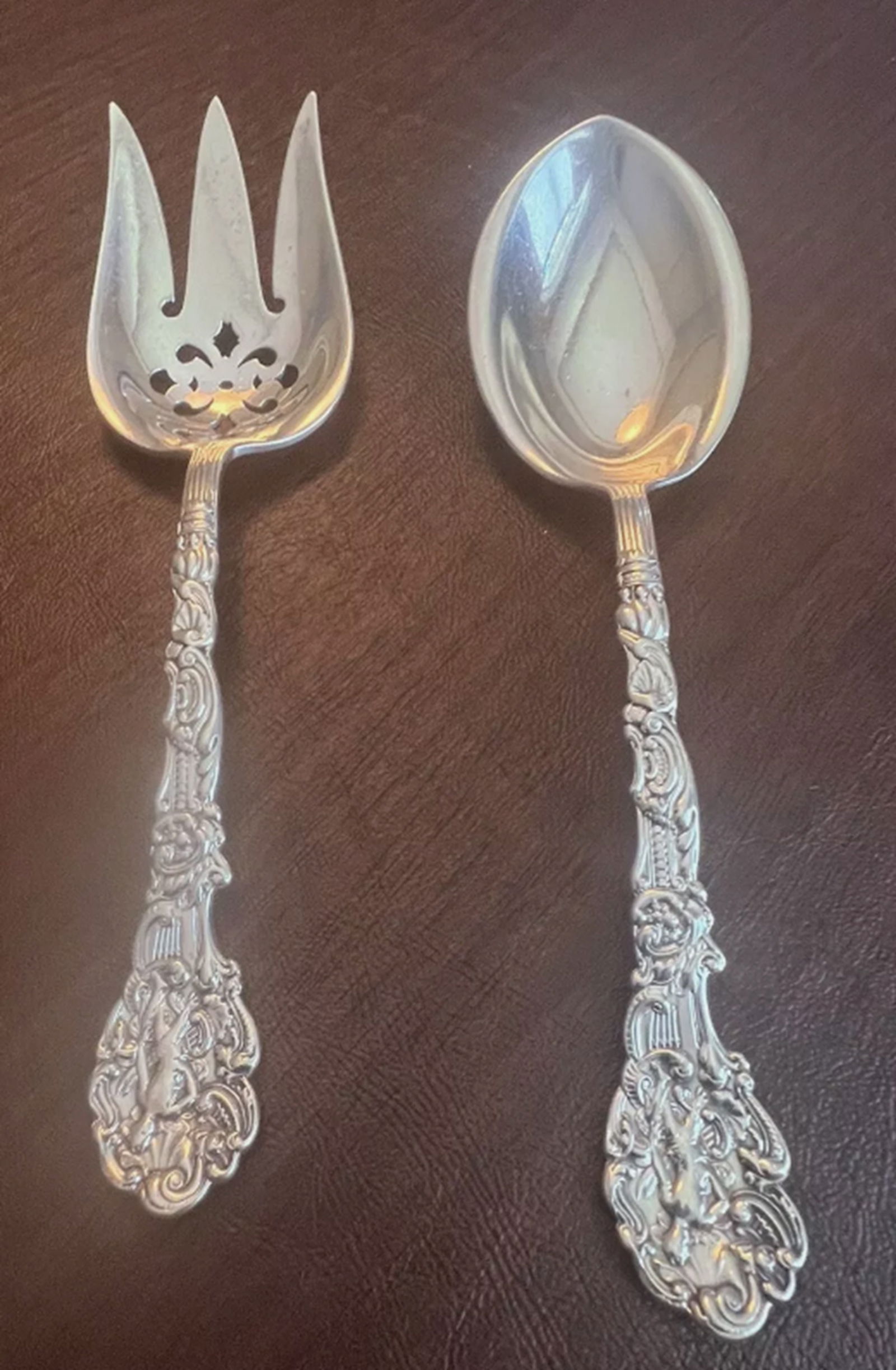 Gorham Versailles Sterling Silver Salad Serving Set (1 of 9)