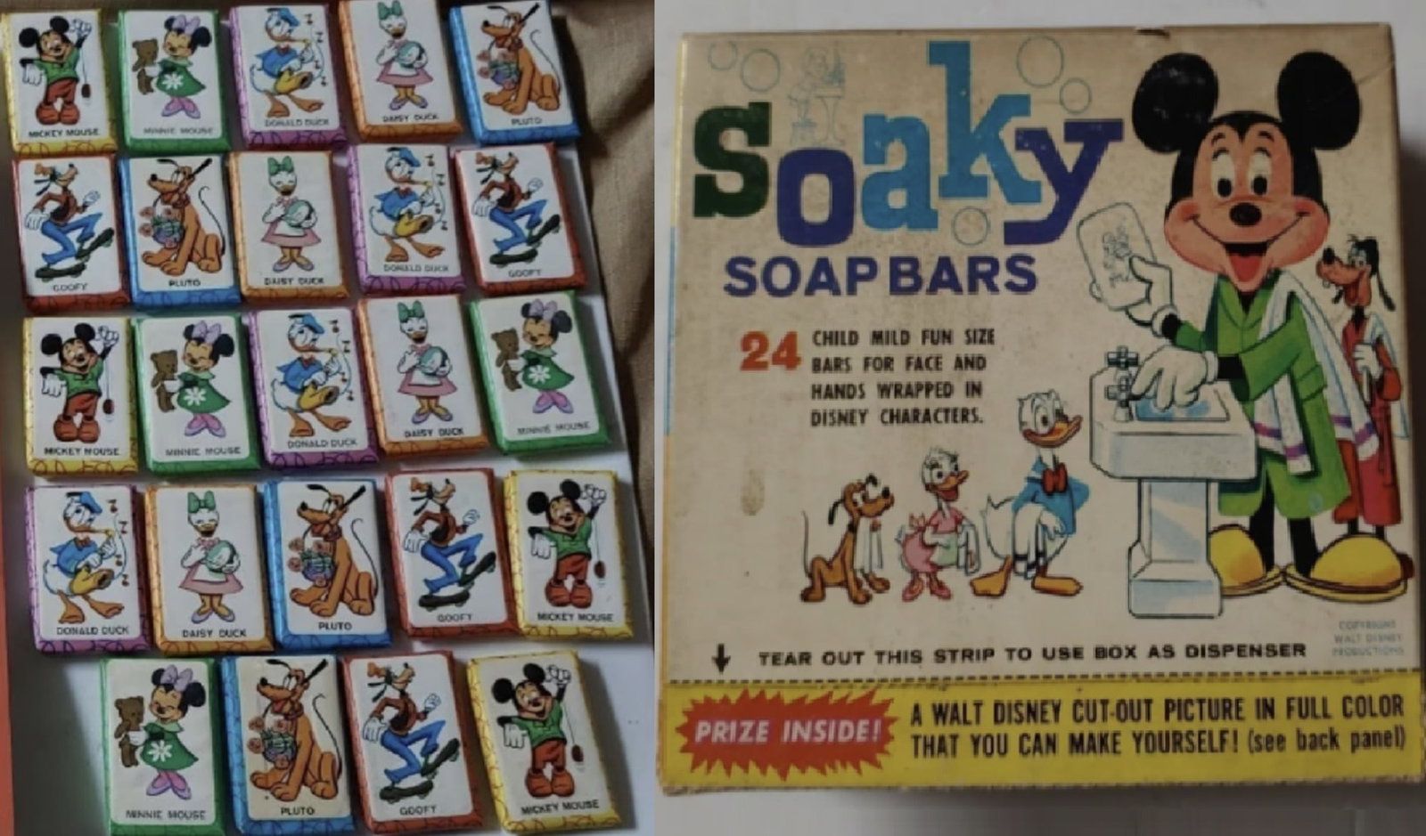 Disney Colgate brand 24 Soap Bars and Map. With Orig Box (1 of 6)
