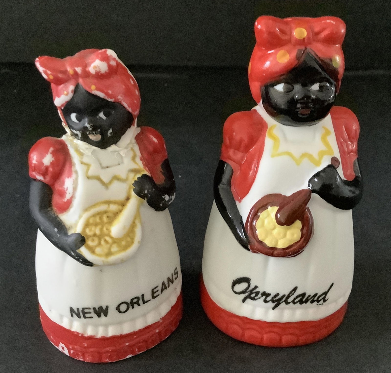 Black Americana Era Ceramic Salt and Pepper Shakers (1 of 6)