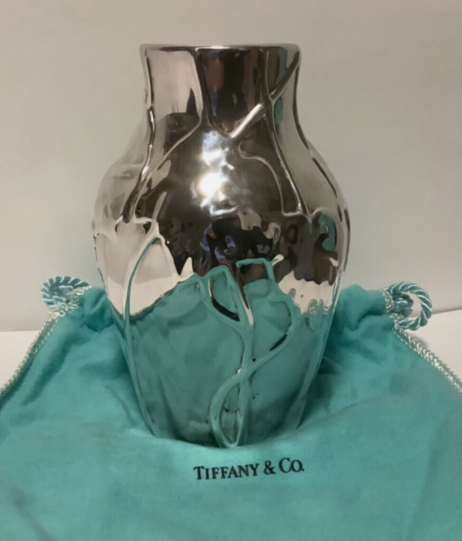 Tiffany & Co  Sterling Silver Louis Comfort  Floral Vase with Original Box (1 of 5)
