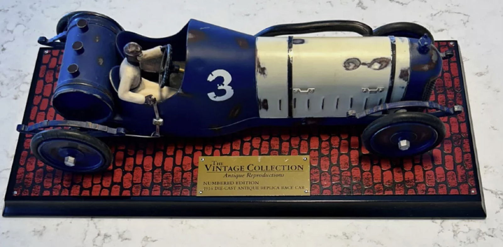 Enesco 1914 Indy 500 Die Cast Antique Replica Race Car Designed  by Irish Artist Ronnie Reilly Indy (1 of 8)