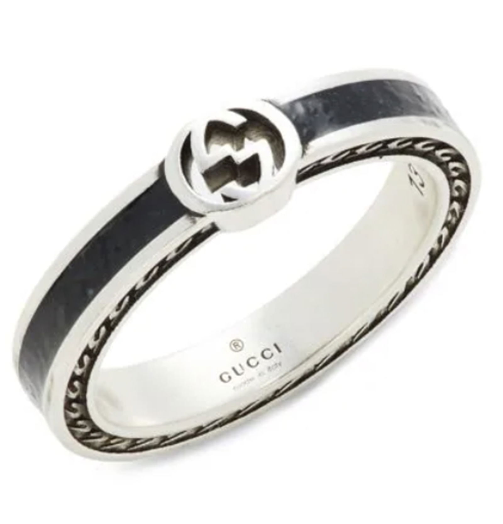 GUCCI Signed Sterling Silver Ring Made In Italy (1 of 6)