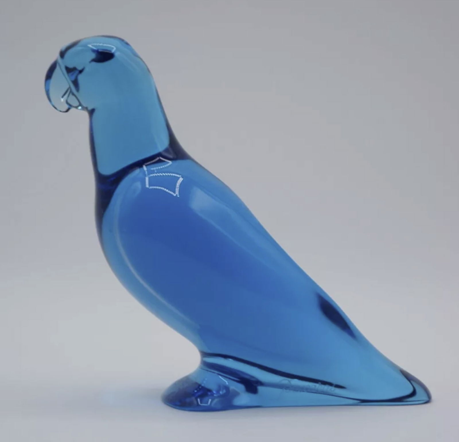 Baccarat Signed  Blue Parrot  Paperweight Figurine (1 of 4)