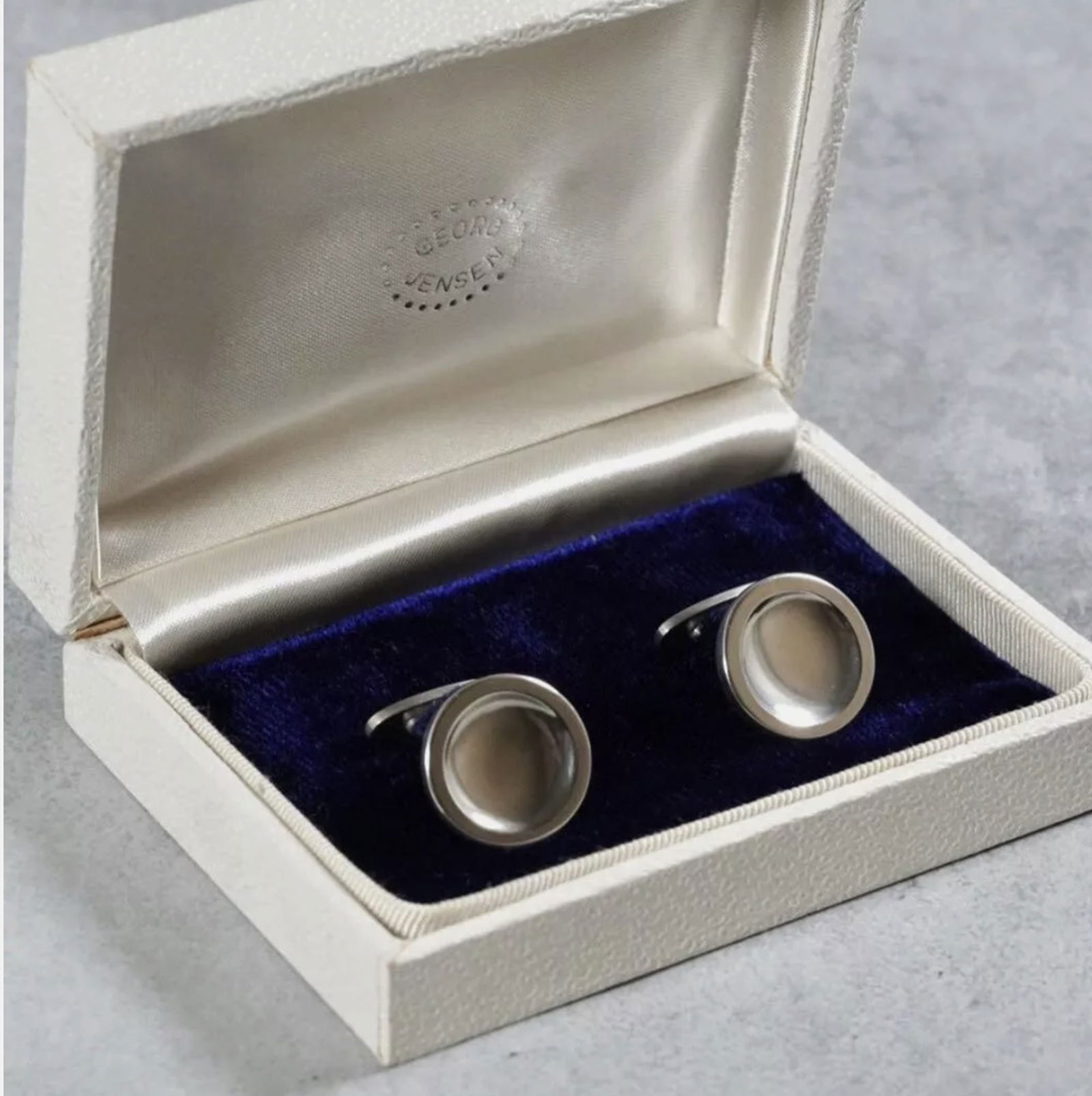 GEORG JENSEN Cufflinks #108 Sterling Silver 925S Denmark with box (1 of 7)