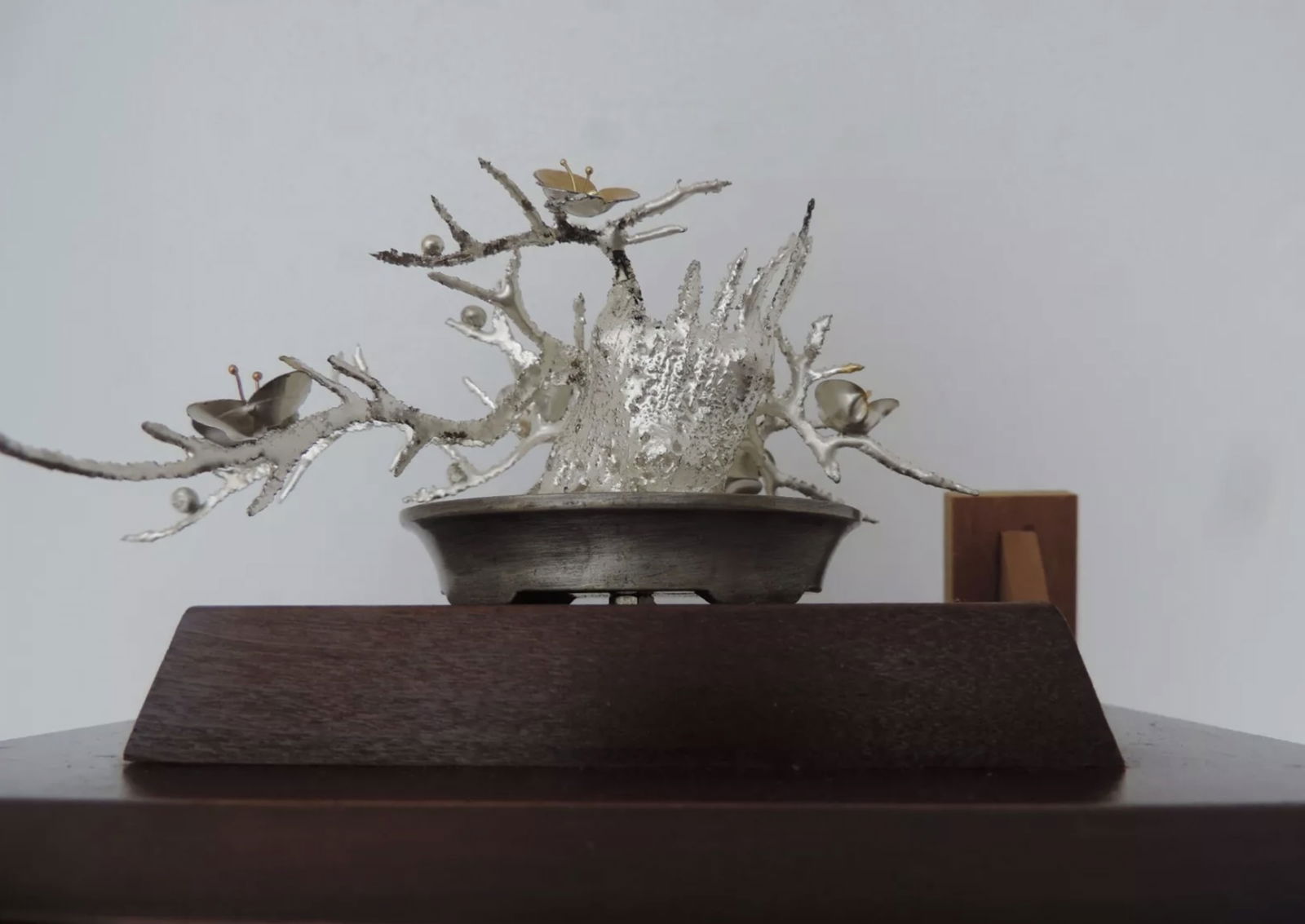 STERLING SILVER JAPANESE BONSAI PLUM TREE BY MITSUNORI JAPAN W BOX (1 of 6)