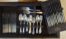 Tiffany & Co Sterling Silver Faneuil  Flatware Service For 12 Total of 88 PC
