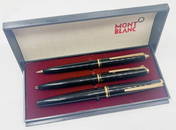 Montblanc Classic 3pcs Mechanical Pencil Ballpoint & Fountain Pen 14k Gold 585