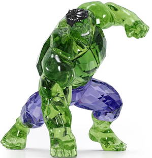 Swarovski Signed Crystal Marvel DC Comics HULK Figurine With Box: Swarovski Signed Crystal Marvel DC Comics HULK Figurine With Box Collection: Marvel, HulkColor: GreenHeight: 4 3/4 inchesWidth: 5 3/8 inchesLength: 4 1/8 inchesCopyright: ©?? MARVELMaterial: 